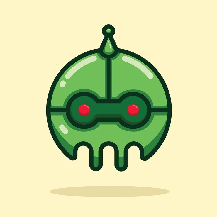 Premium Vector | Robot ghost mascot illustration vector design
