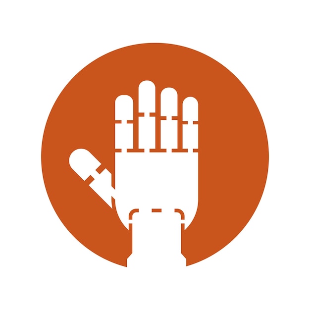 Vector robot hand icon