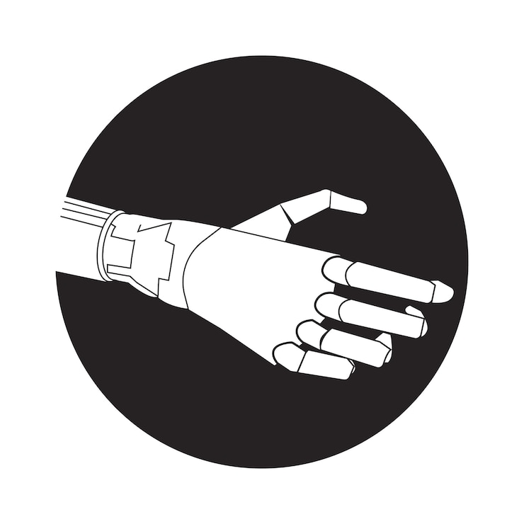 Vector robot hand icon