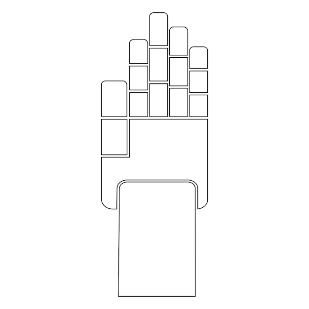 Robot hand icoon vector