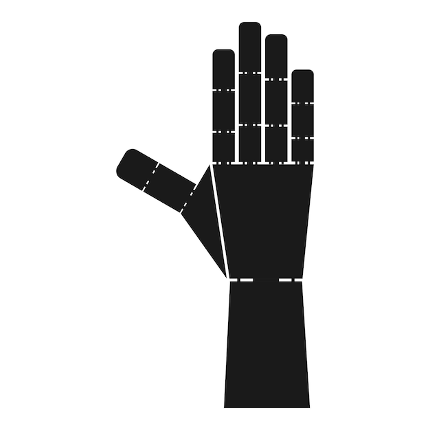 Robot hand pictogram vector