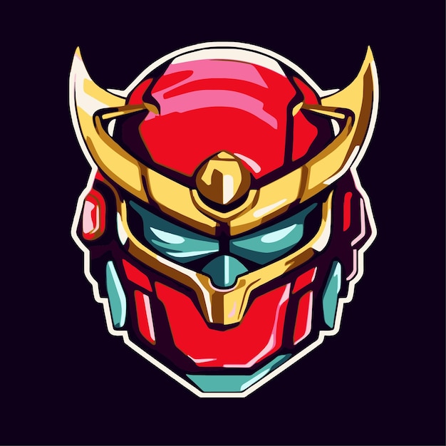 Robot head illustration design