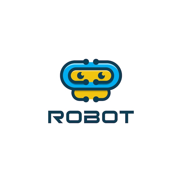 Vector robot icon aplication logo