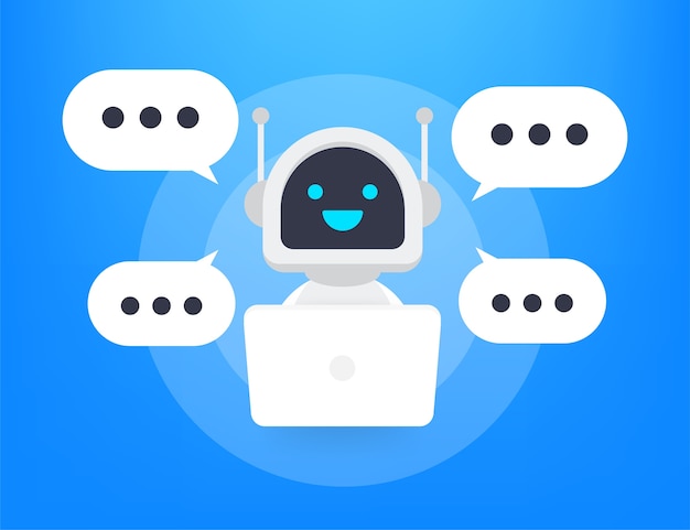 Vettore icona del robot. segno di bot. concetto di simbolo di chatbot. bot del servizio di supporto vocale. bot di supporto online. illustrazione.