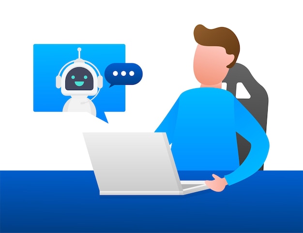 Icona del robot. disegno del segno del bot. concetto di simbolo di chatbot. bot del servizio di supporto vocale. bot di supporto online. illustrazione vettoriale.