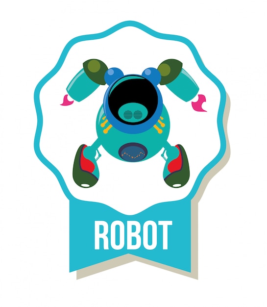 Vector robot icon design