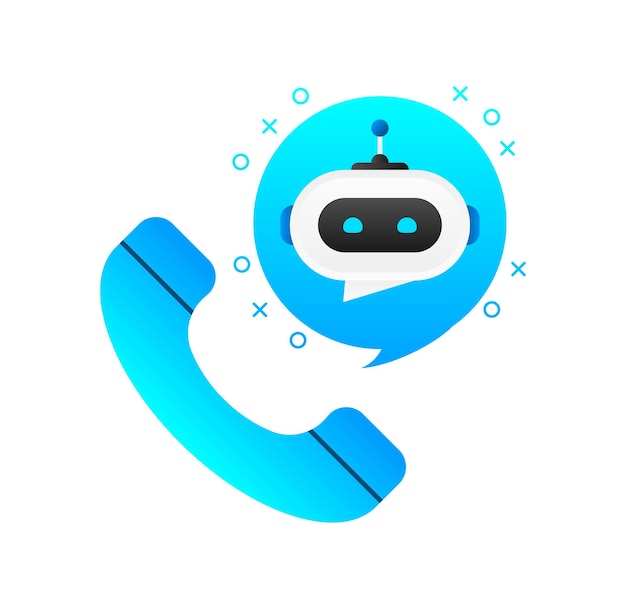 로봇 아이콘 지원 서비스 챗봇 로보콜 음성 지원 서비스