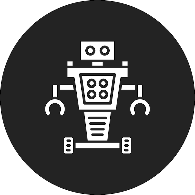 ロボットアイコンのベクトル画像は人工知能に使用できます