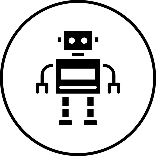 Robot icon vector image Can be used for Manufacturing