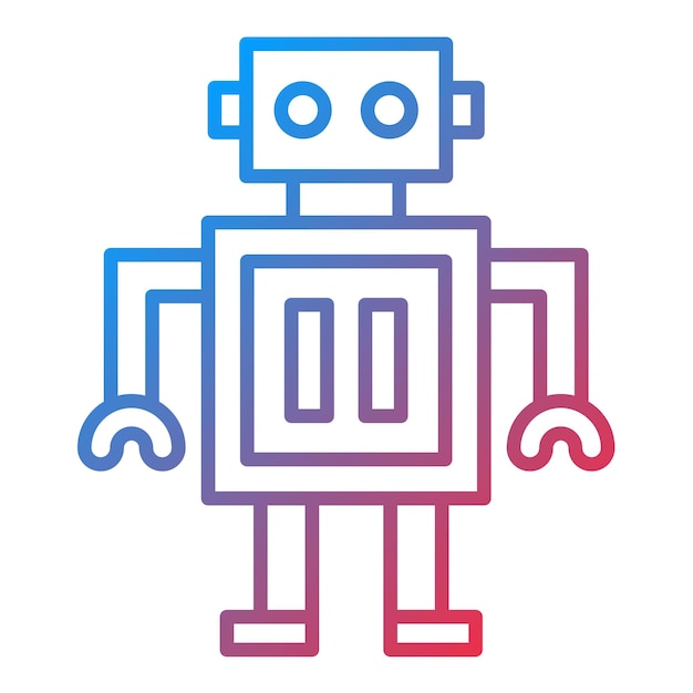 ロボットアイコンのベクトル画像は研究と科学に使用できます