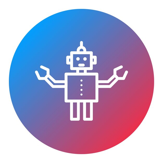 ロボットアイコンのベクトル画像 ロボティクスに使用できます