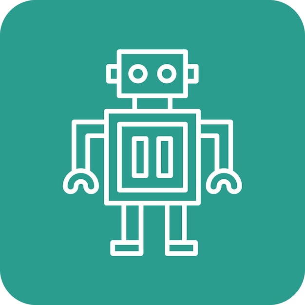 Robot icoon vector afbeelding Kan worden gebruikt voor onderzoek en wetenschap