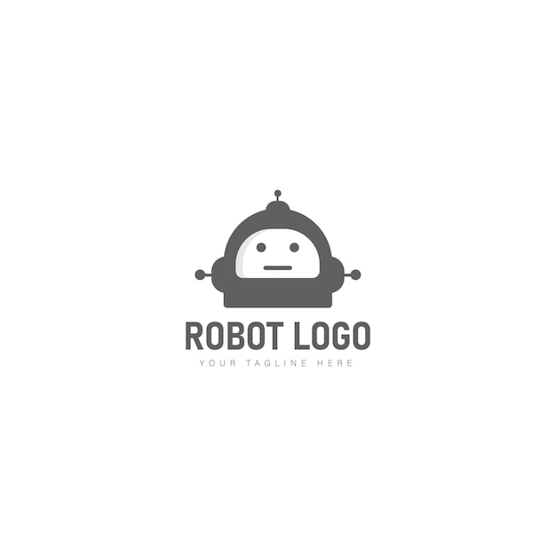 Robot logo design illustration icon