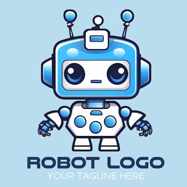 Vettore logo del robot