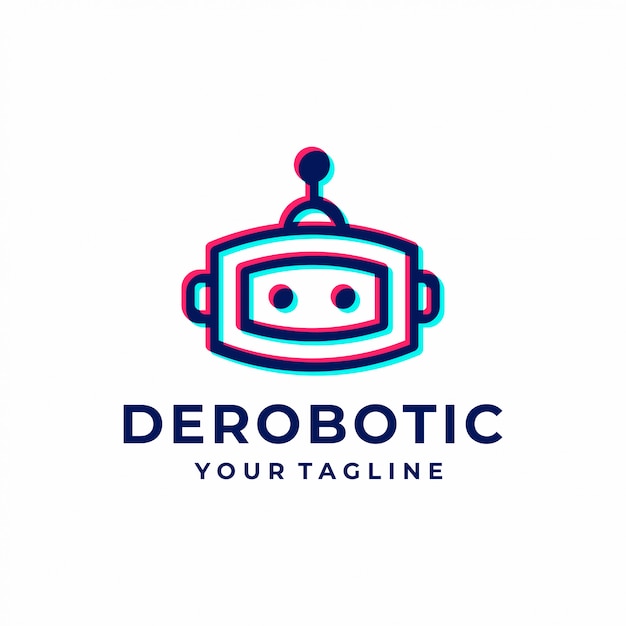 Vettore logotipo di robot