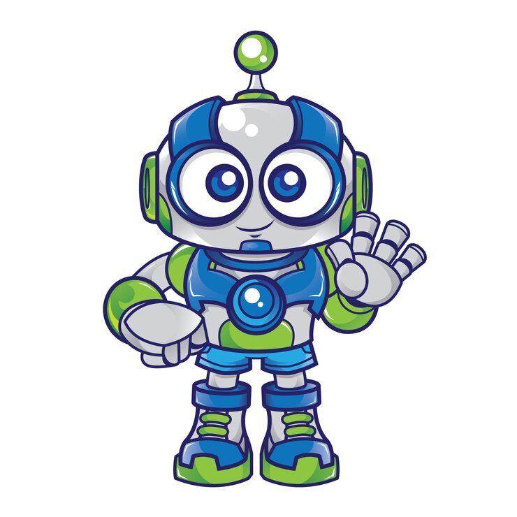 Vector robot mascot character
