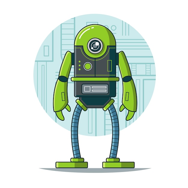 Robot mascotte cartoon afbeelding ontwerp #2