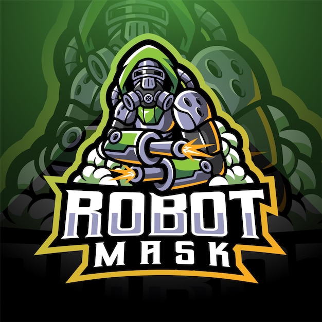 Robot mask esport logo mascot