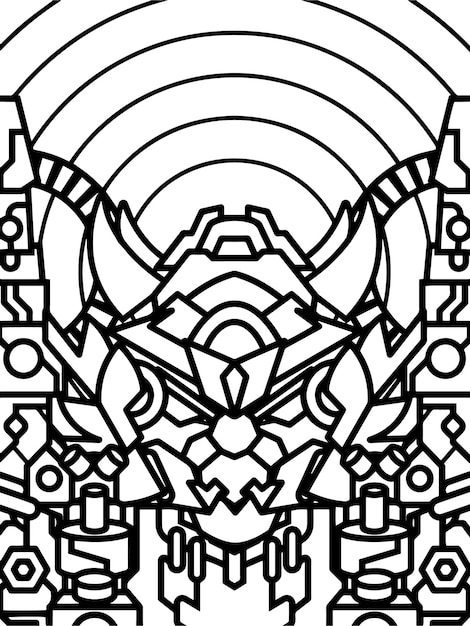 Robot Mecha Coloring Book for Educational Kids