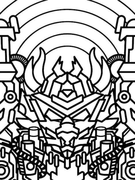 Robot Mecha Coloring Book for Educational Kids