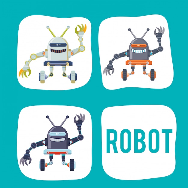 Robot pictogram ontwerp