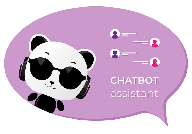 Vector robot shaped chatbot assistant with artificial intelligence cute robot vector illustration