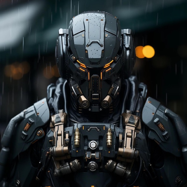 Vector robot soldier vector illustration