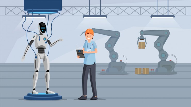Vector robot testing process flat