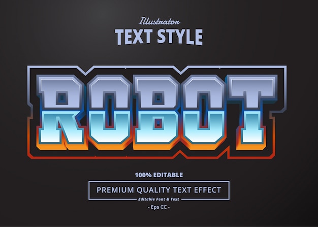 Текстовый эффект робота