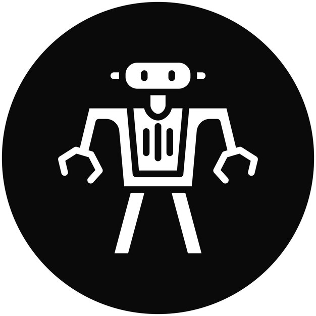 Иллюстрация иконки векторного игрушечного робота из набора иконки робототехники