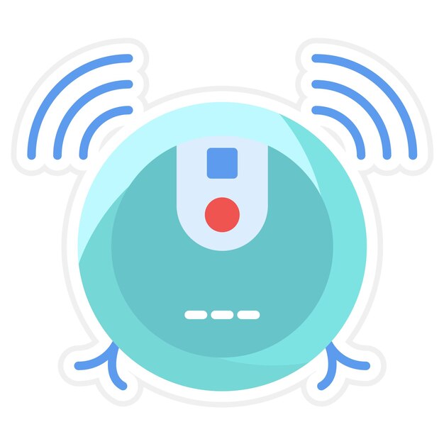 Robot Vaccum icon vector image Can be used for Technology