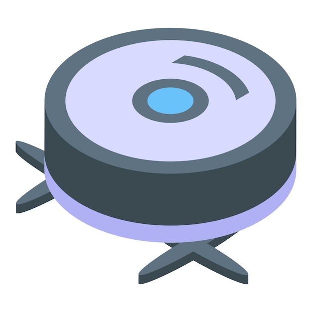 Vector robot vacuum cleaner icon isometric vector smart industry help program