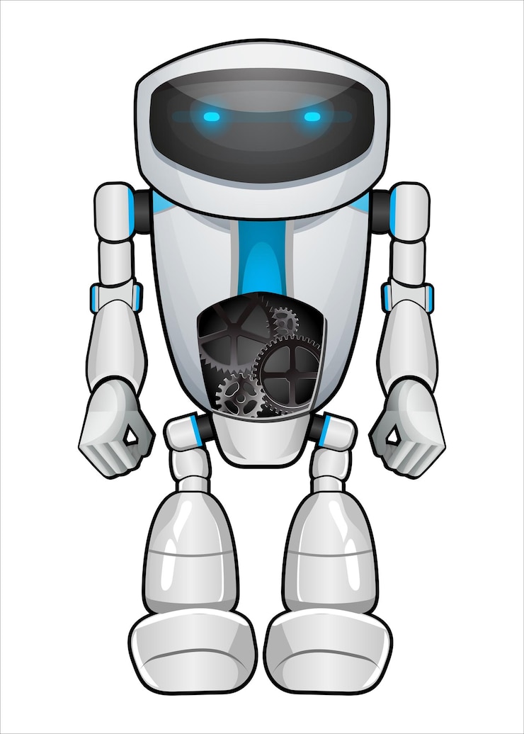 Vector robot vector icon10 kontur