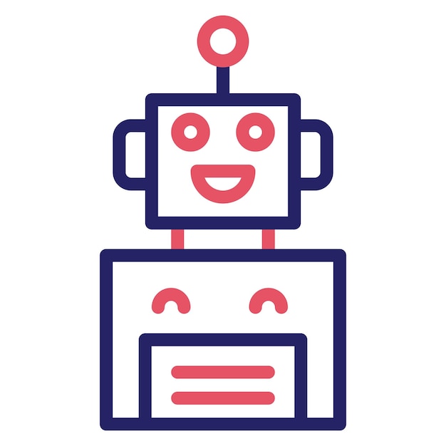 Robot vector icoontje illustratie van Research and Science icoonset