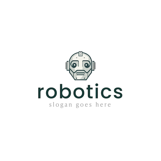 ロボットのベクトルのロゴのデザイン