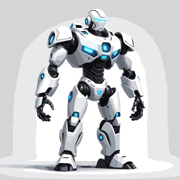 Vector robot vector on white background