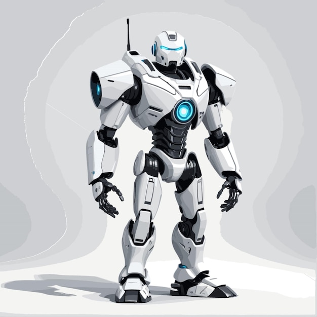 Vector robot vector on white background