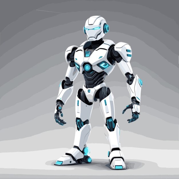 Vector robot vector on white background