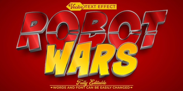 Robot Wars Vector Editable Text Effect Template