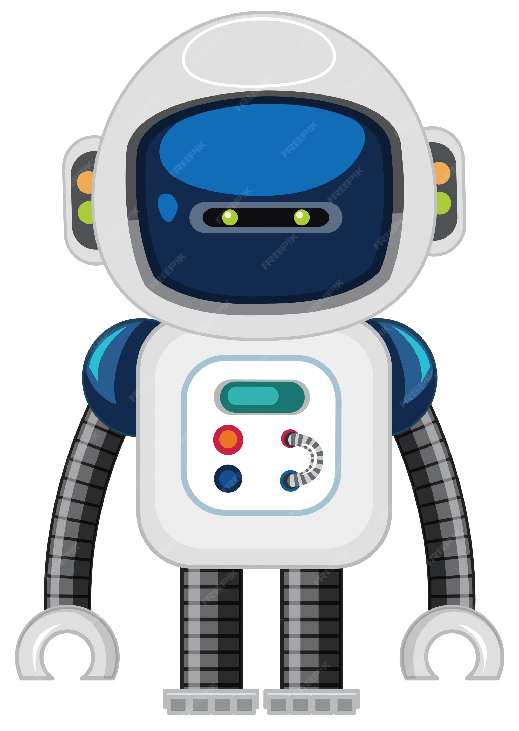 Premium Vector | A robot on white background