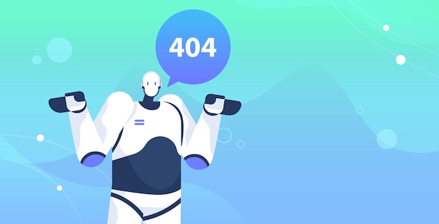 robot with page not found 404 error