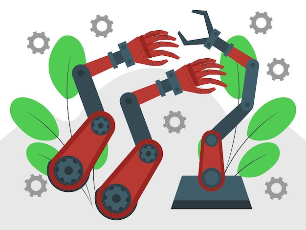 robotic arm concept illustration stylish and beautiful
