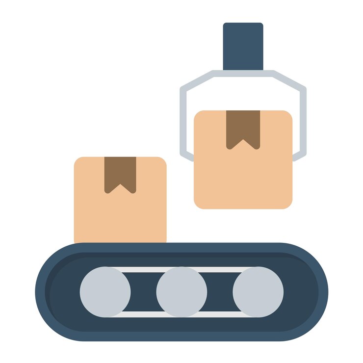 Vector robotic arm flat illustration
