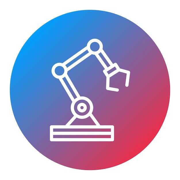 ロボットアームアイコンのベクトル画像はSFに使用できます
