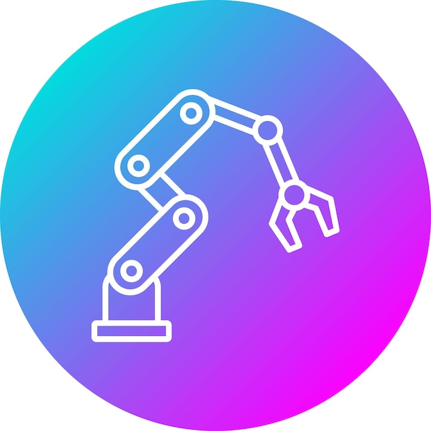 Robotic Arm vector icon Can be used for Industrial Process iconset