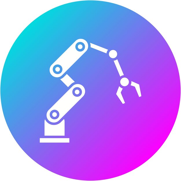robotic arm vector icon can be used for industrial process iconset
