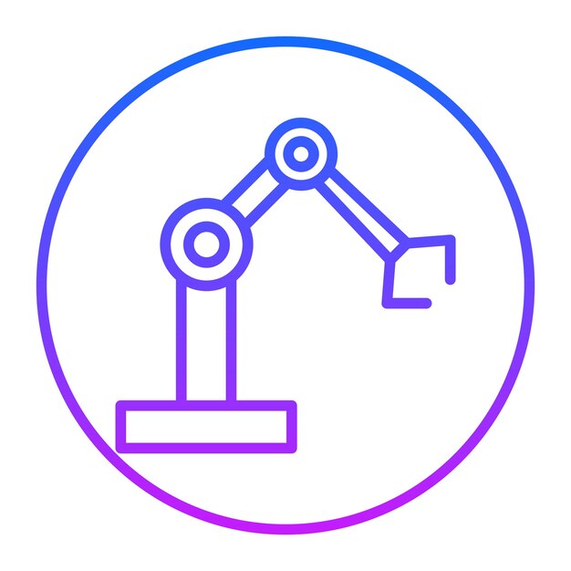 ロボット腕のベクトルアイコン