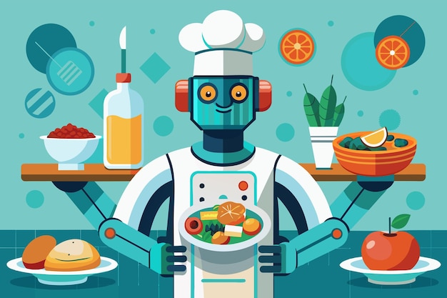 Vettore chef robotico che può personalizzare i pasti in base alle vostre preferenze gustative e allergie