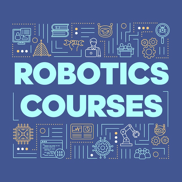 Robotic courses word composition.