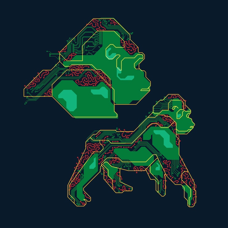 Vector robotic gorilla